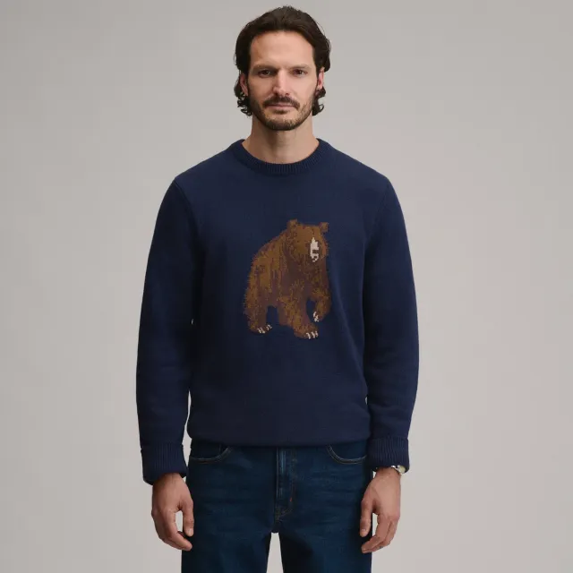 Eddie Bauer Classic Crew Bear pulover barbati Navy