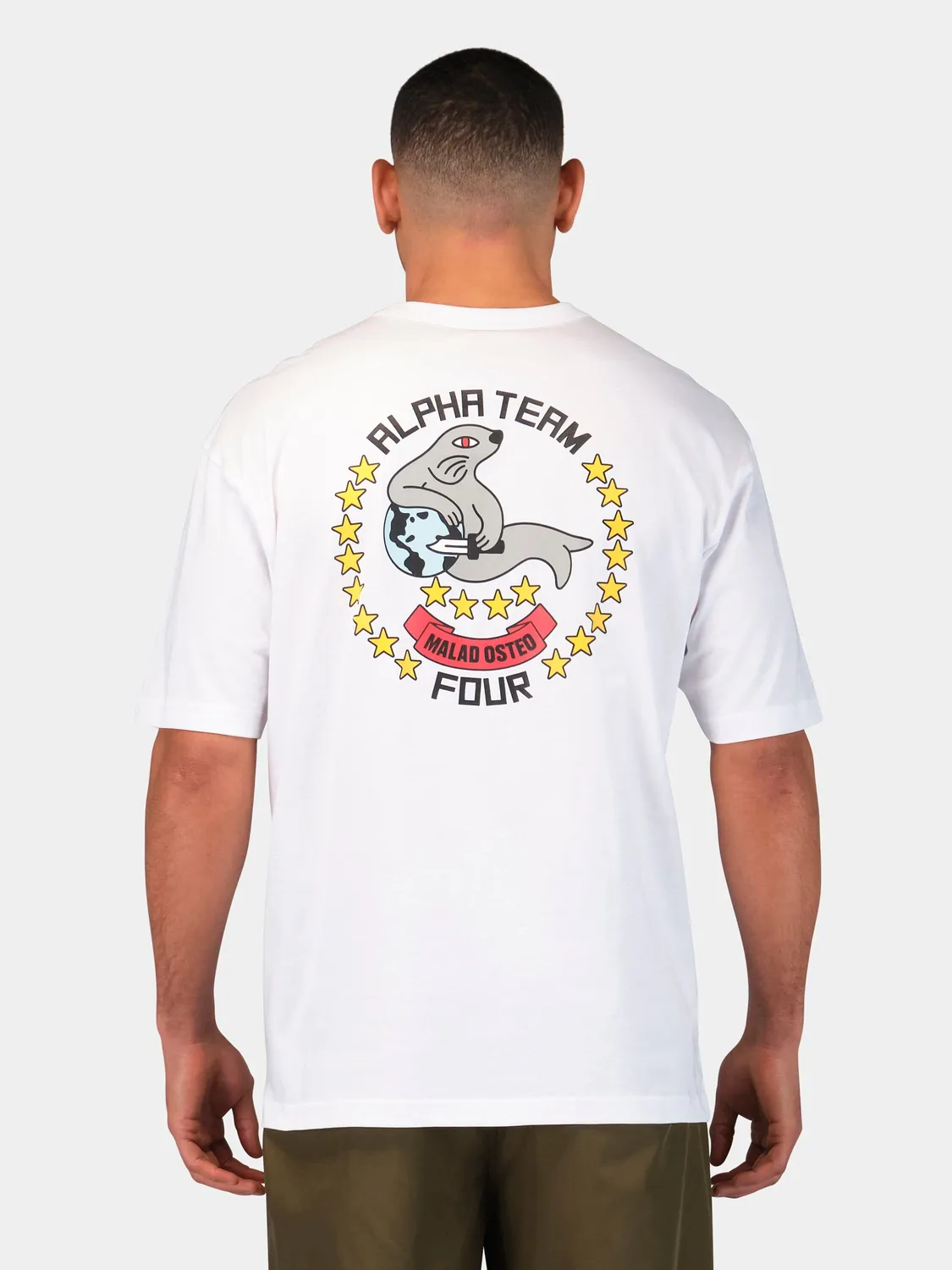 Alpha Industries Alpha Seal Relaxed Tee tricou alb bumbac