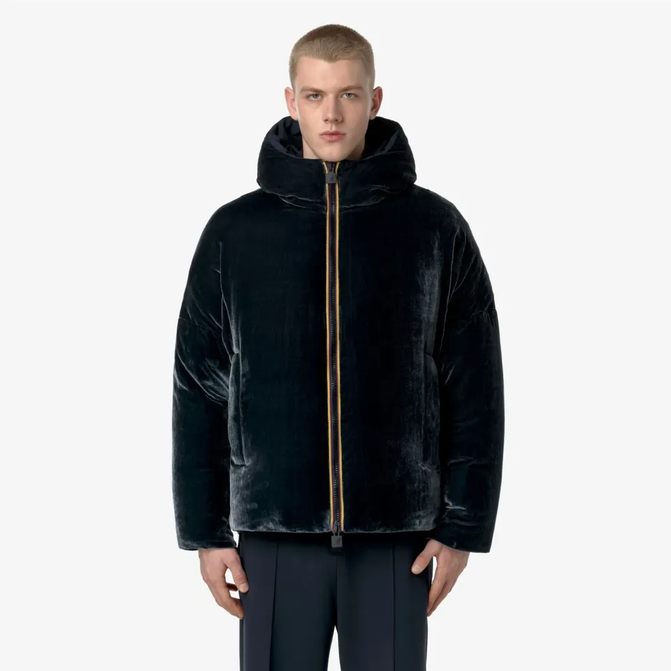 K-Way Clauder Velvet Thermo Double geaca neagra reversibila