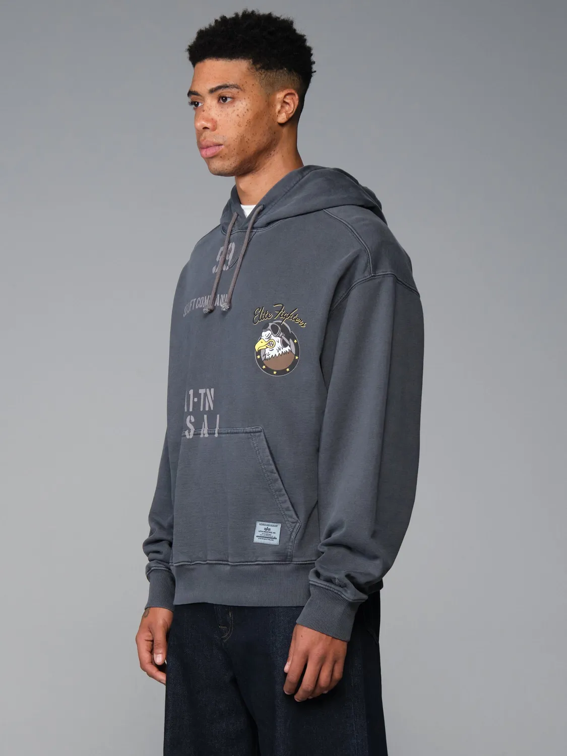 Alpha Industries Essential Hoodie Elite hanorac negru