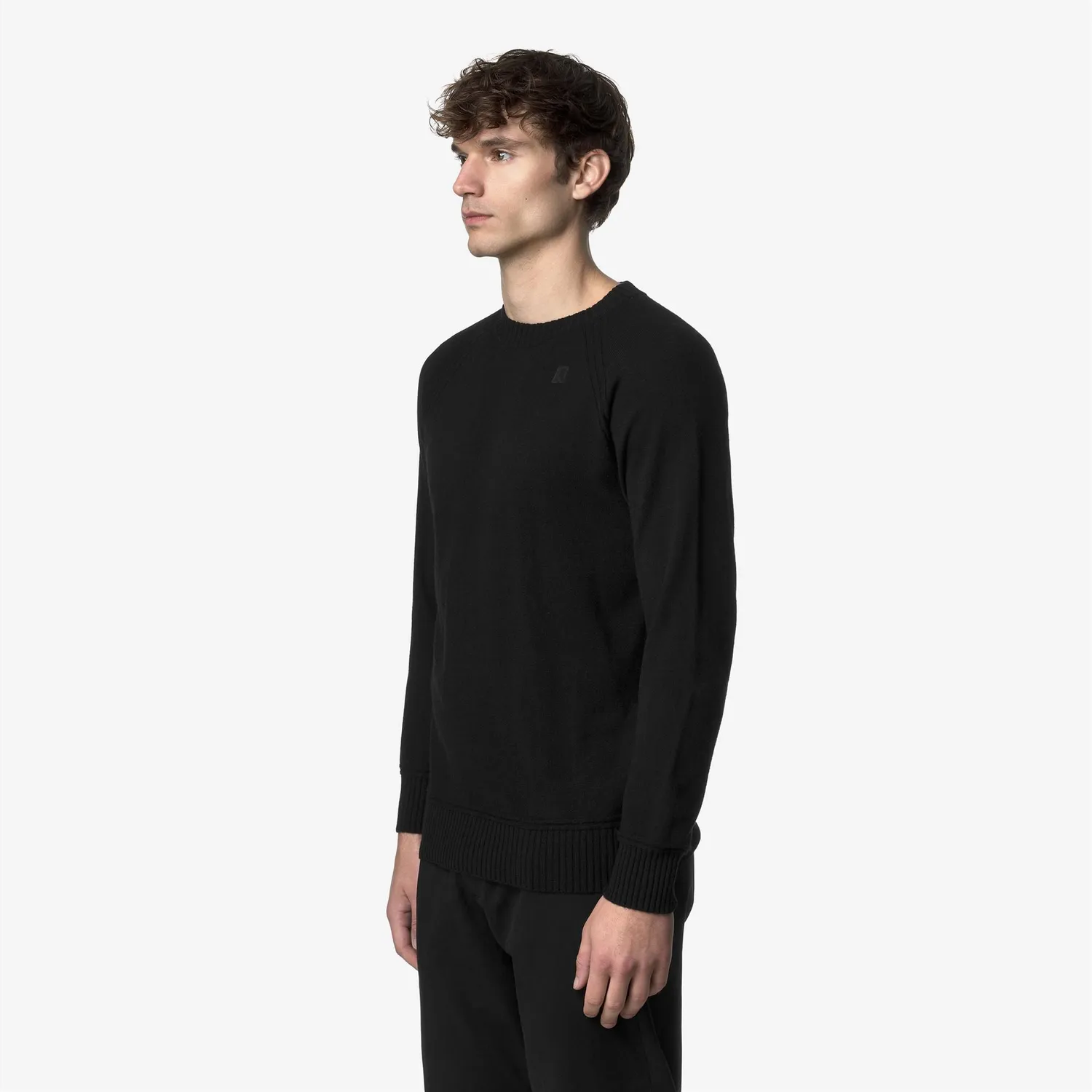 K-Way Sebas Wool Cashmere pulover negru bărbați