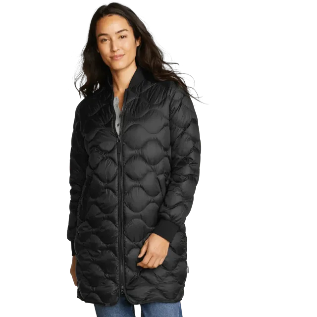 Eddie Bauer Shaw geaca puf bomber negru calduros
