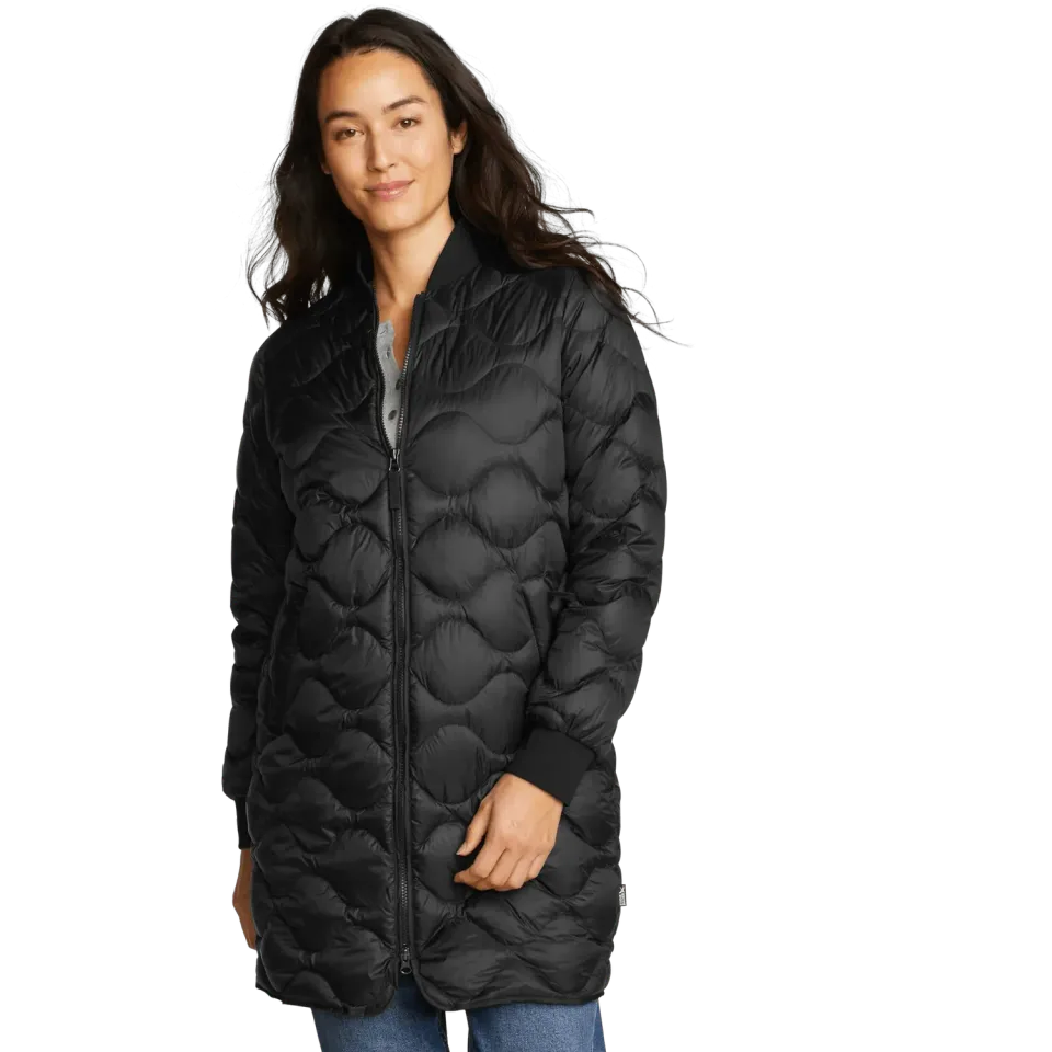 Eddie Bauer Shaw geaca puf bomber negru calduros