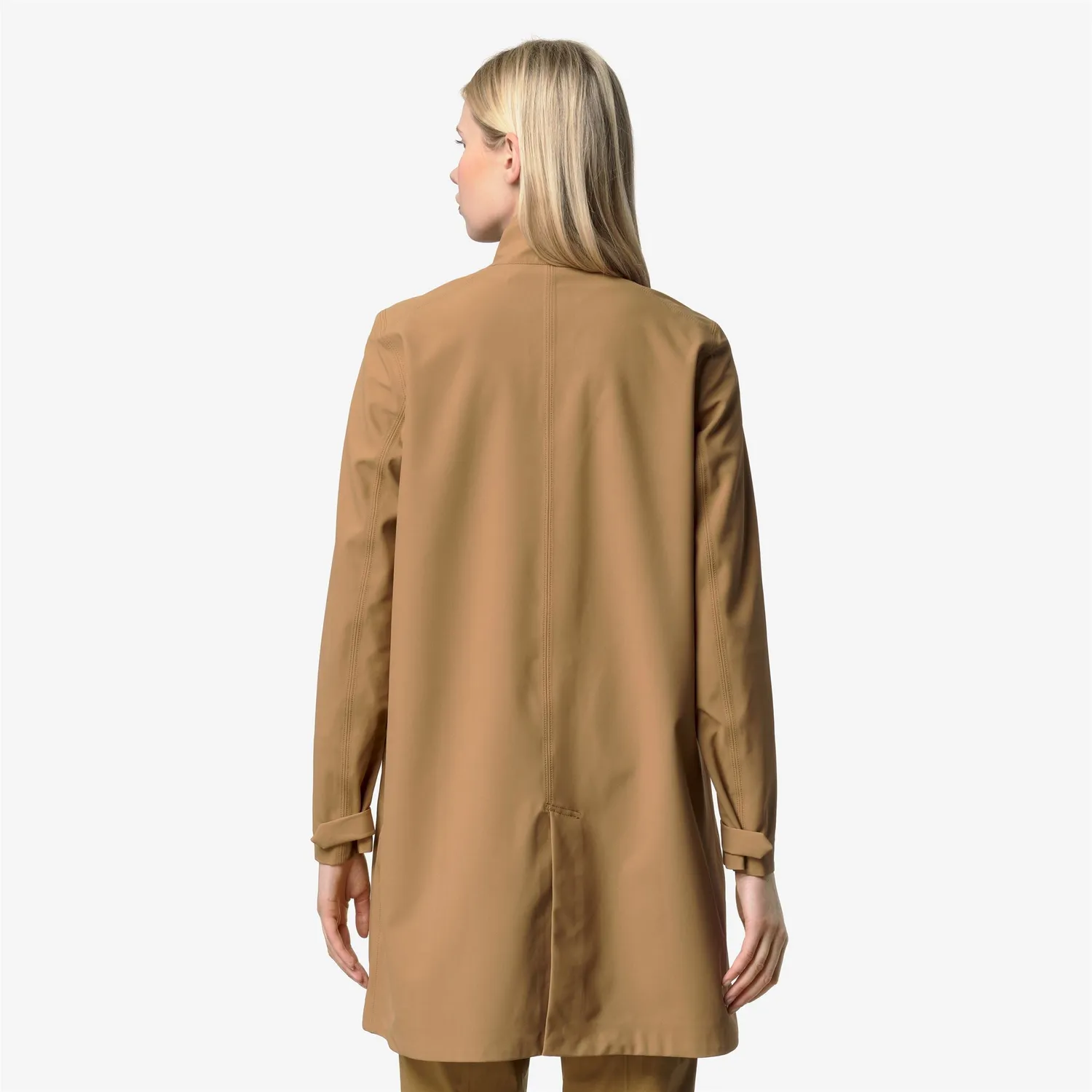 K-Way Dukesse palton dama Brown Bistre 3/4 impermeabil