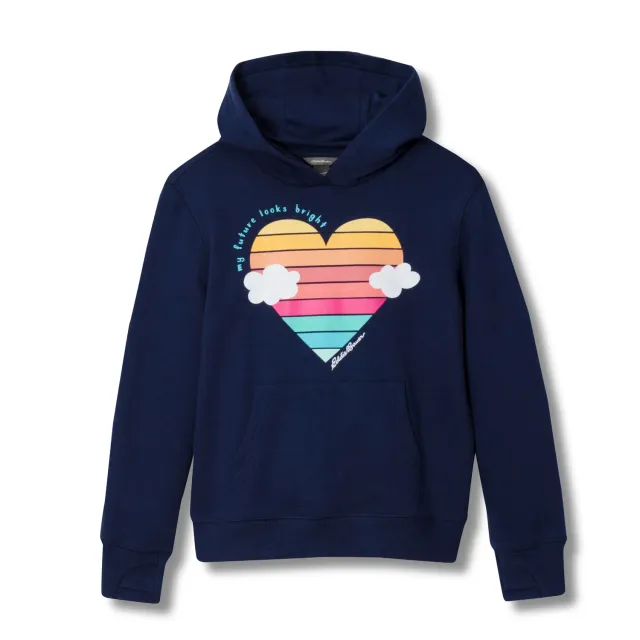 Eddie Bauer Camp Fleece hanorac fleece fete Navy Blue graphic
