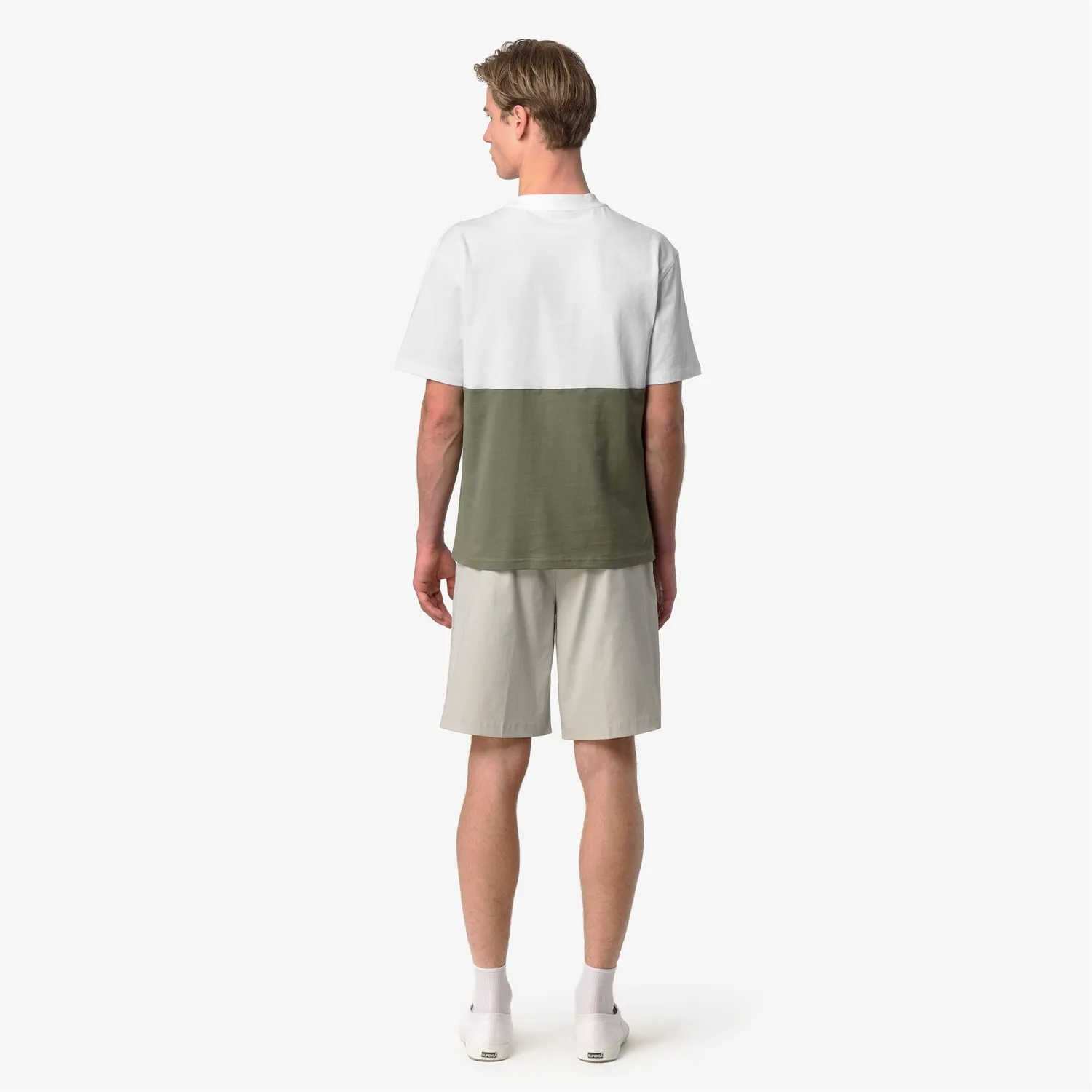 K-Way Solo tricou barbati verde-alb colorblock