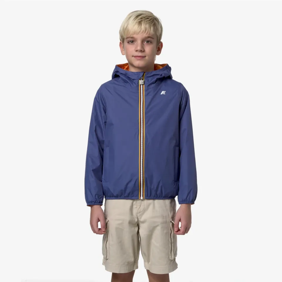 K-Way Jake Plus.2 Double geacă băieți albastru-portocaliu reversibilă