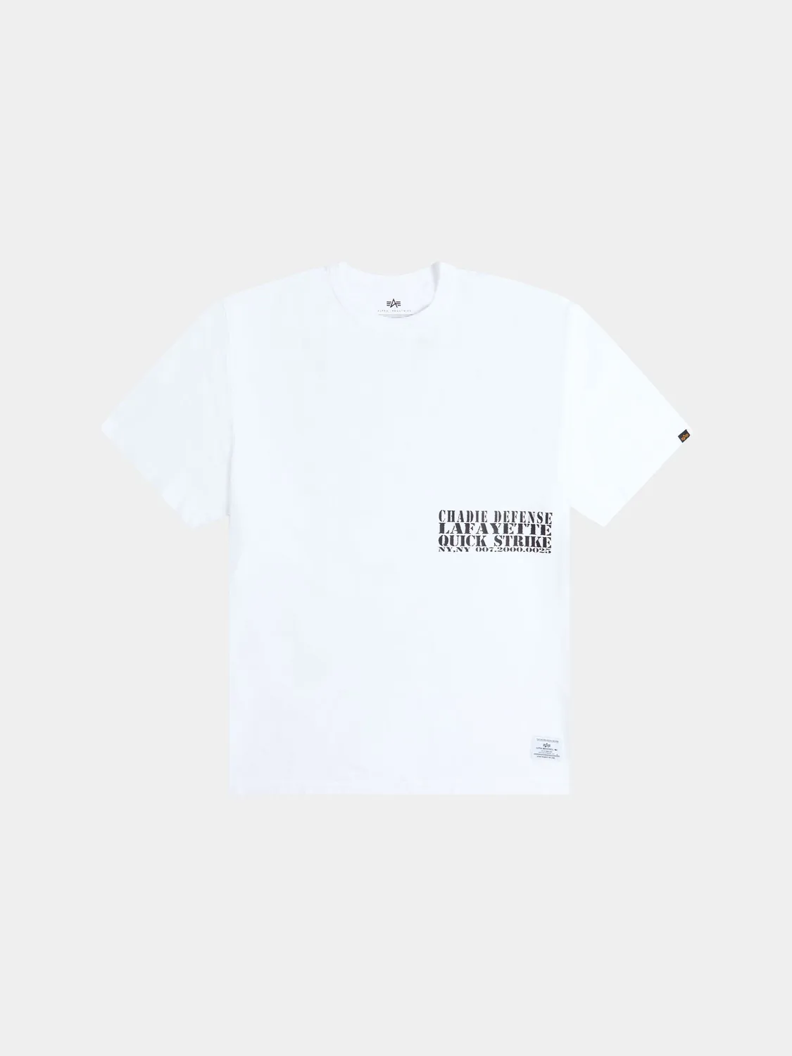 Alpha Industries Chadie Sonar tricou bumbac alb
