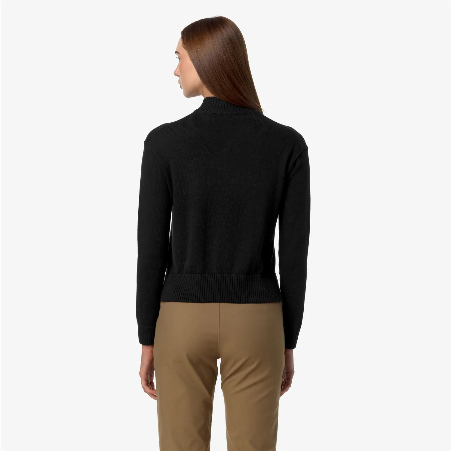 K-Way Agata Cotton Cashmere pulover dama Black Pure bumbac