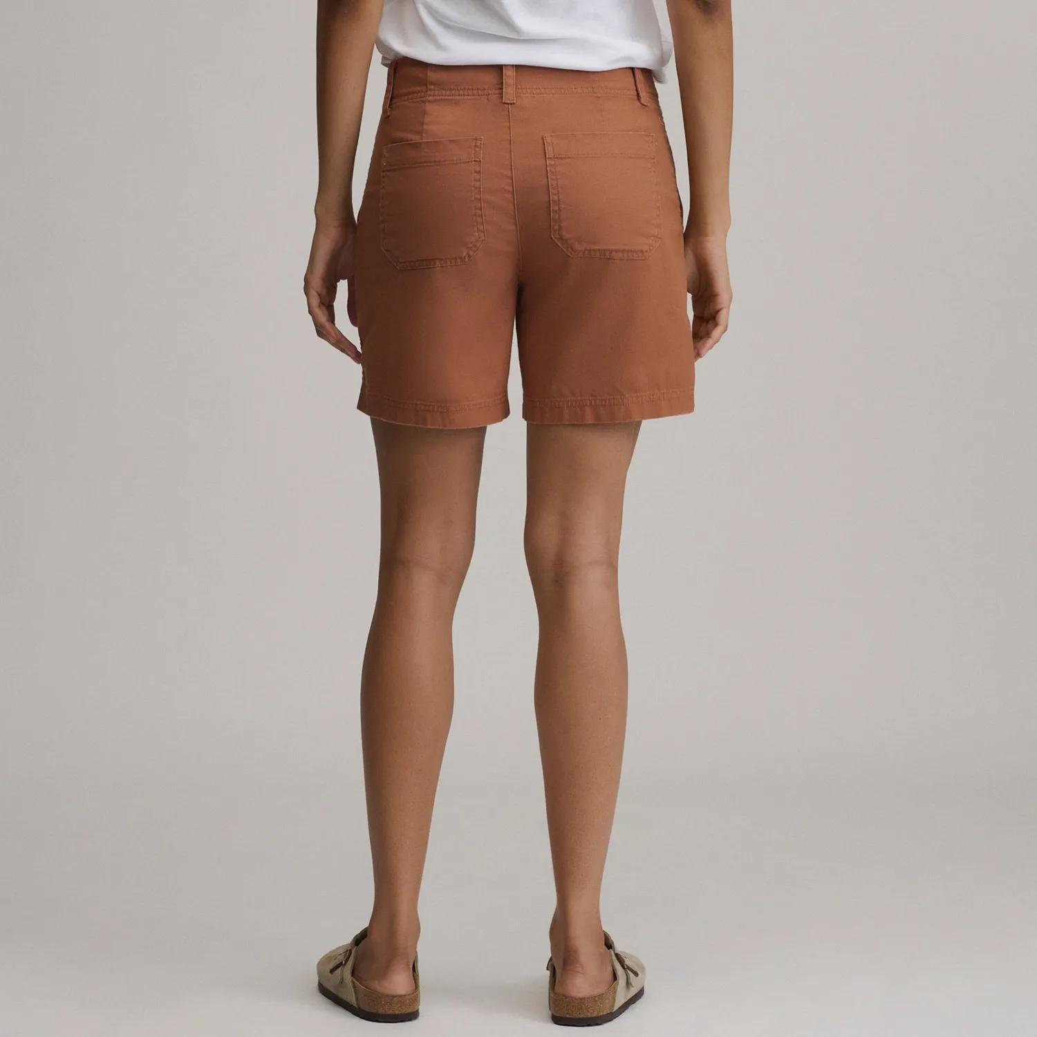 Eddie Bauer pantaloni scurti dama canvas cu talie inalta