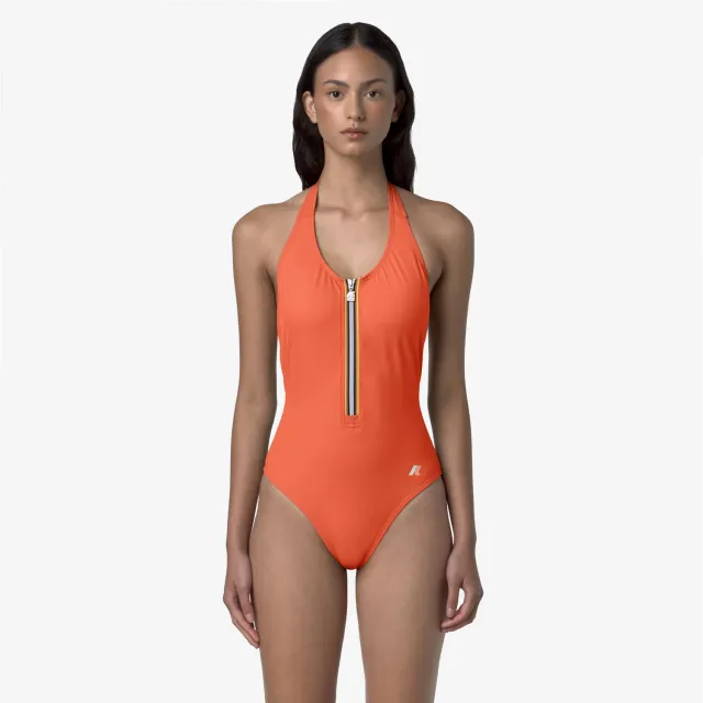 K-Way Sylvie Beach costum de baie portocaliu Arabesque