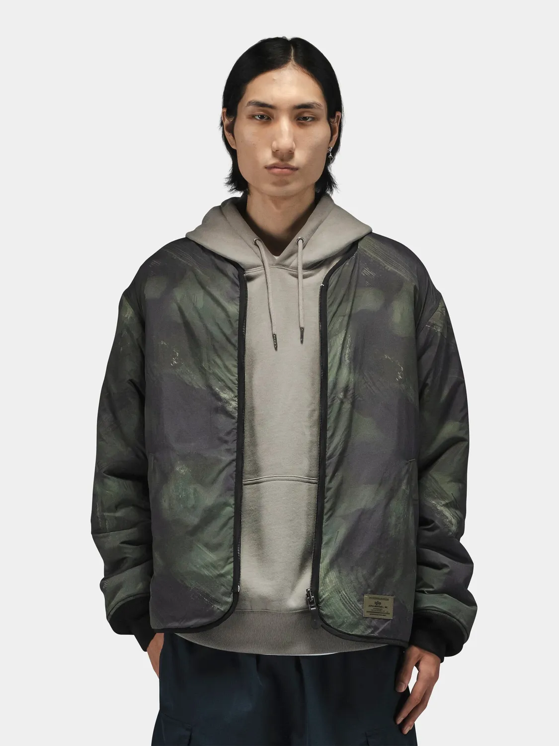 Alpha Industries Reversible M-65 Quilted Liner geaca neagra reversibila