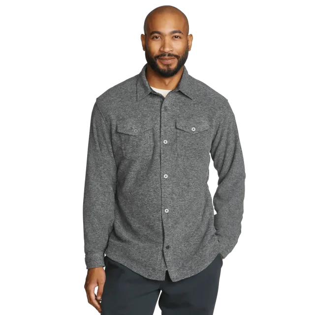 Eddie Bauer Chutes camasa fleece barbati gri