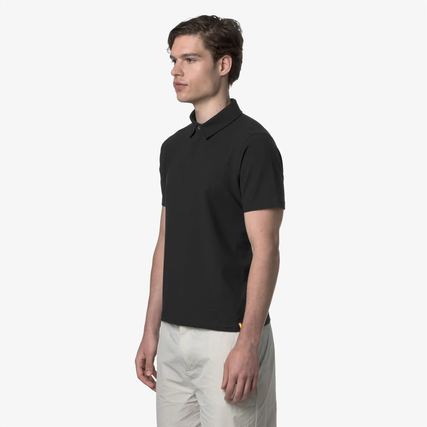 K-Way Vincelle Ice Cotton polo negru elastic