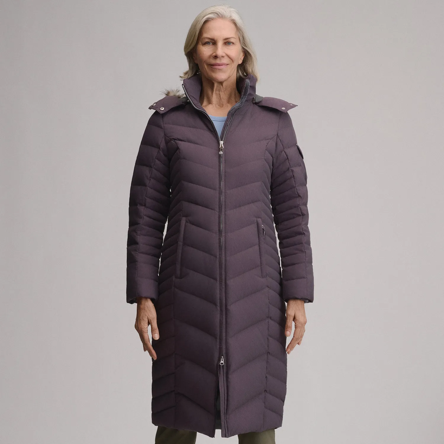 Eddie Bauer Sun Valley palton puf damă lung storm negru