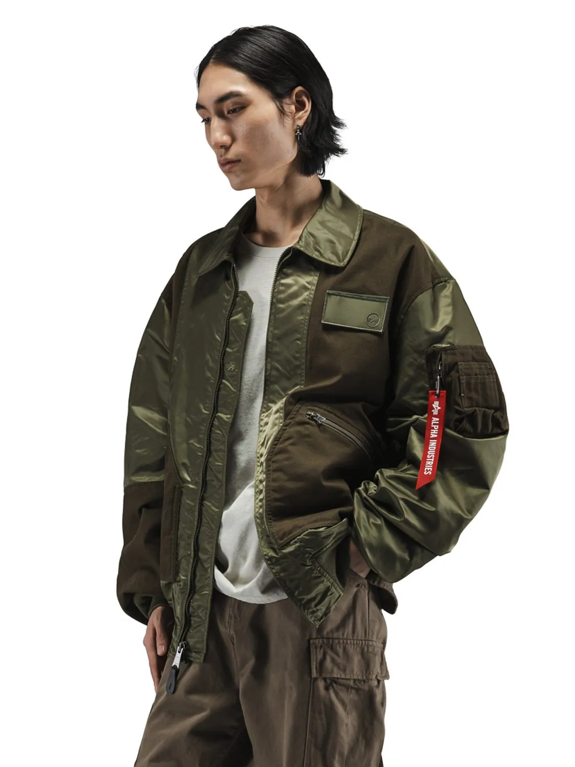 Alpha Industries CWU 36/P Mod geacă verde mixtă