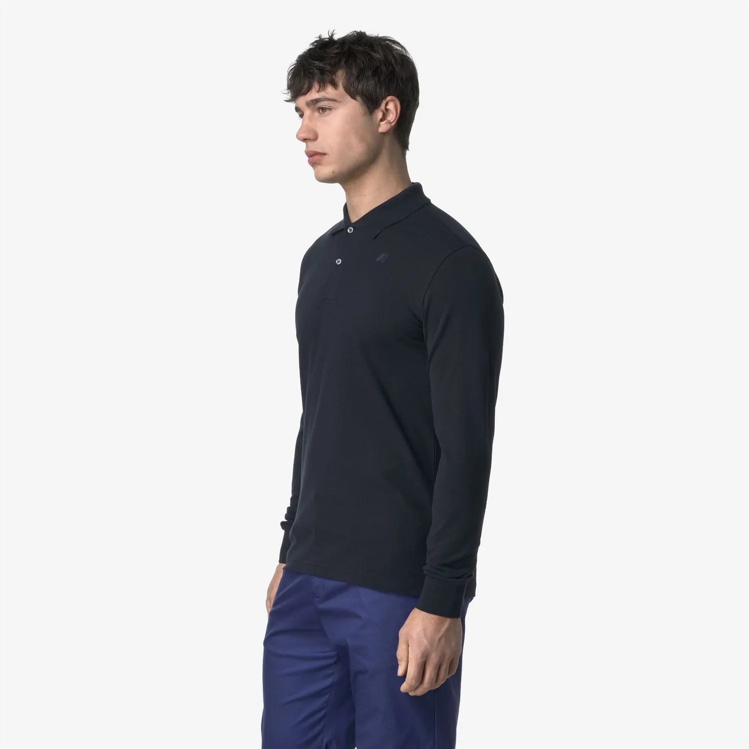 K-Way Monju Pique Slim polo barbati Blue Depth bumbac