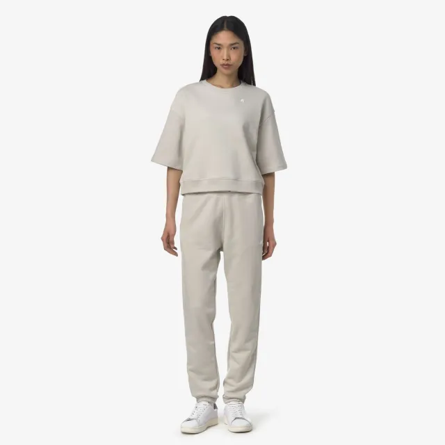 K-Way Ginevrette pantaloni sport Beige Lt bumbac