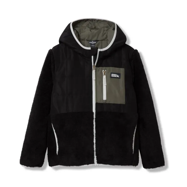 Eddie Bauer Mixed Media geaca fleece copii neagra calduroasa