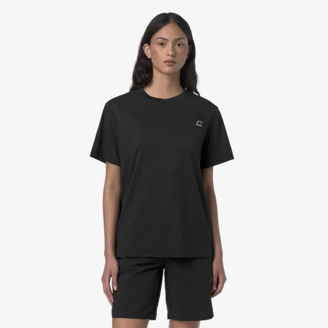 K-Way Suivant tricou unisex Black Pure cu buzunare