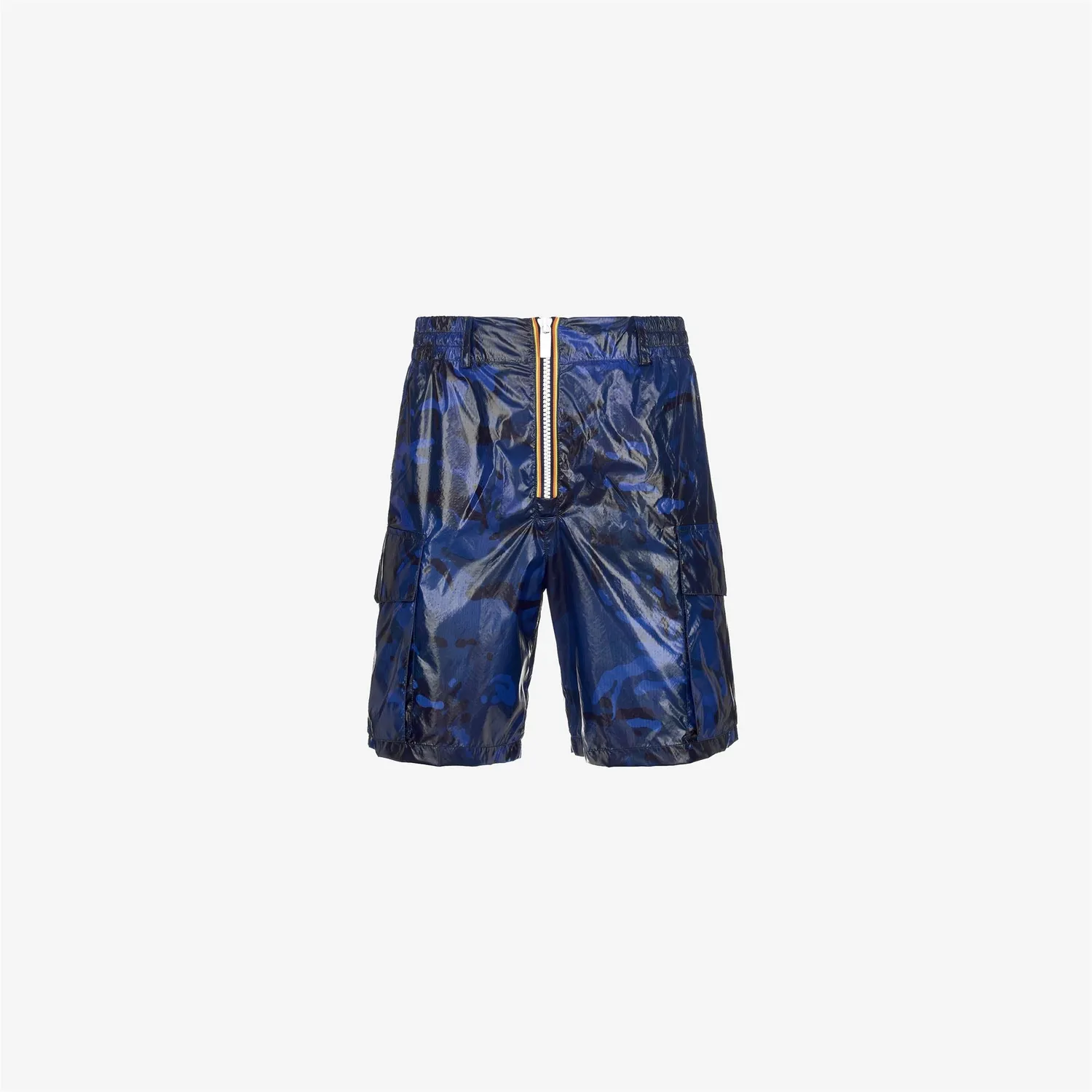 K-Way Leobem Camou pantaloni scurti cargo albastri impermeabili
