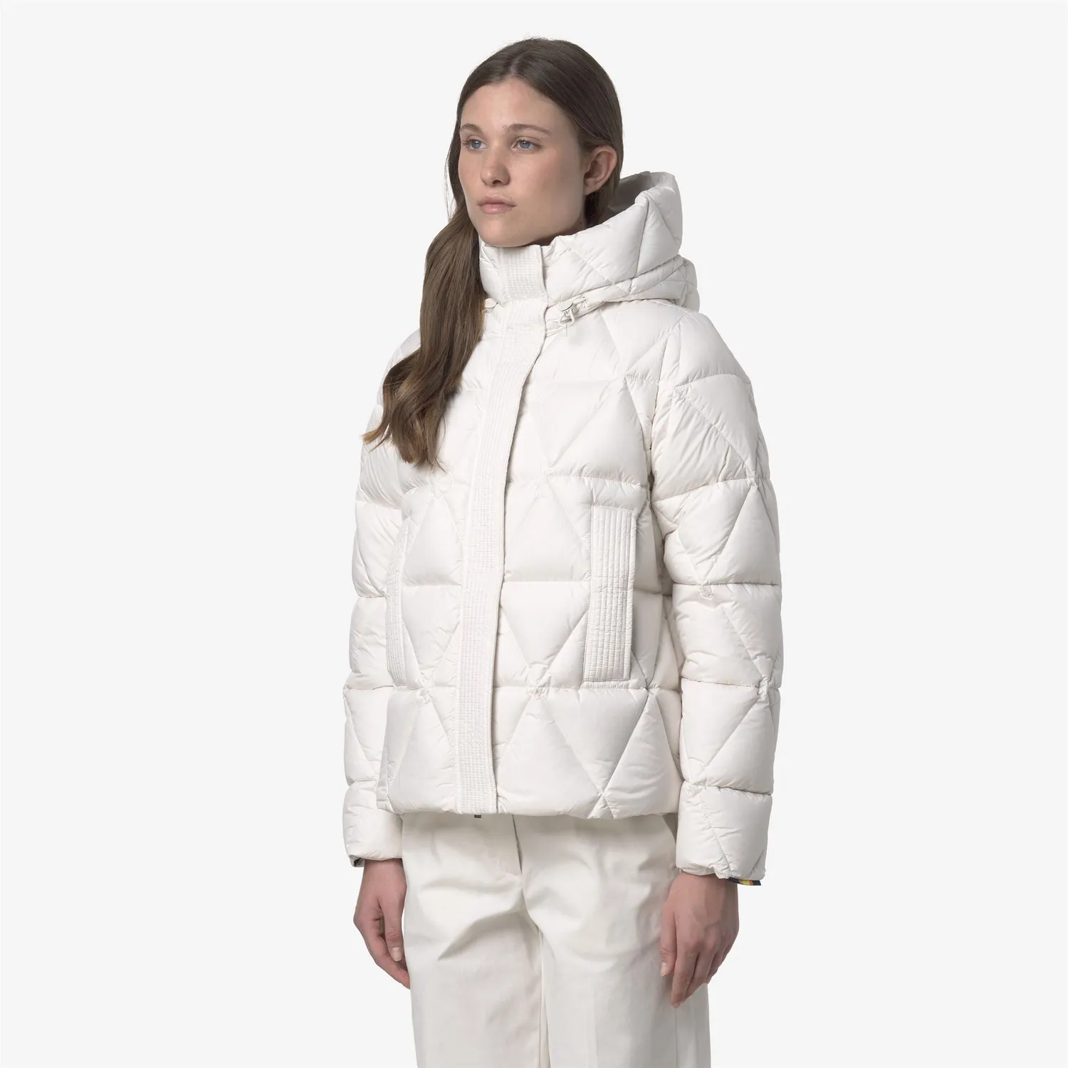 K-Way Lethille geaca dama alba puf natural calda