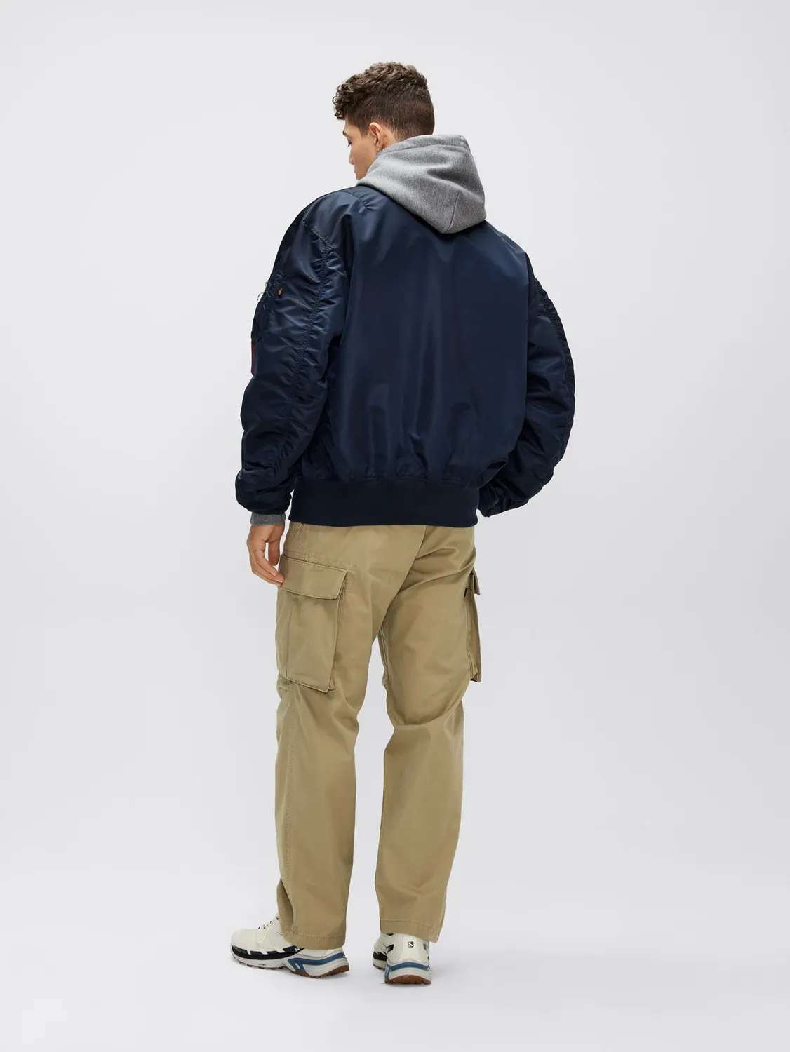 Alpha Industries L-2B Loose geaca bomber negru nailon
