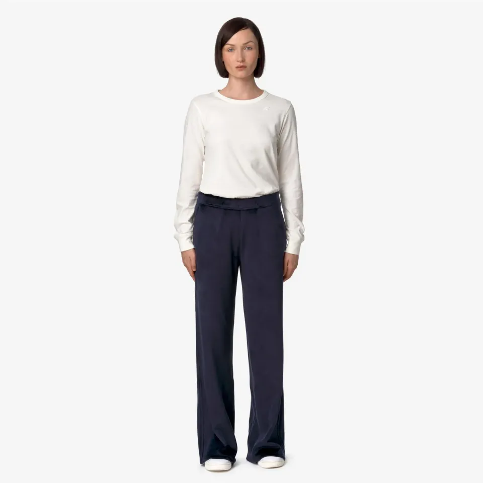 K-Way Jenny Velour Polar pantaloni dama albastru caldurosi