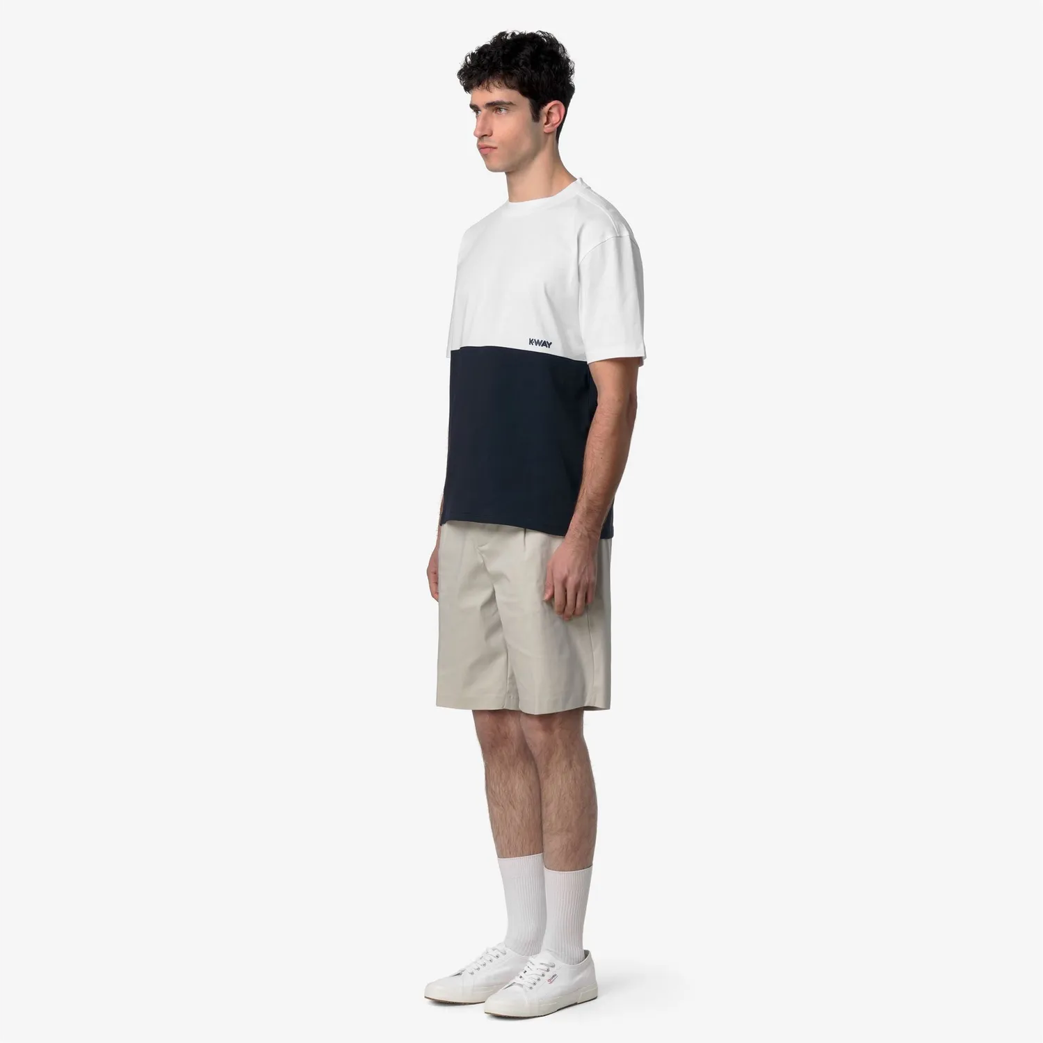 K-Way Solo Jersey Colorblock tricou bărbați Albastru bumbac