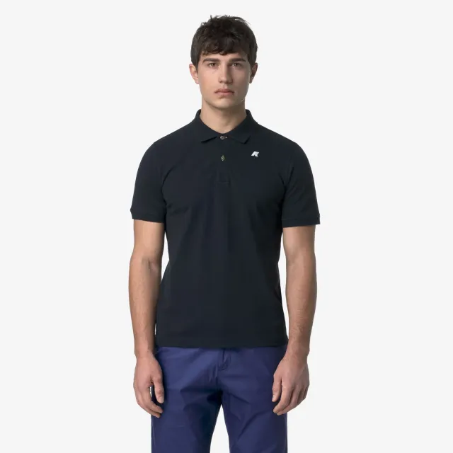K-Way Vinnie Pique Slim polo barbati Blue Depth bumbac