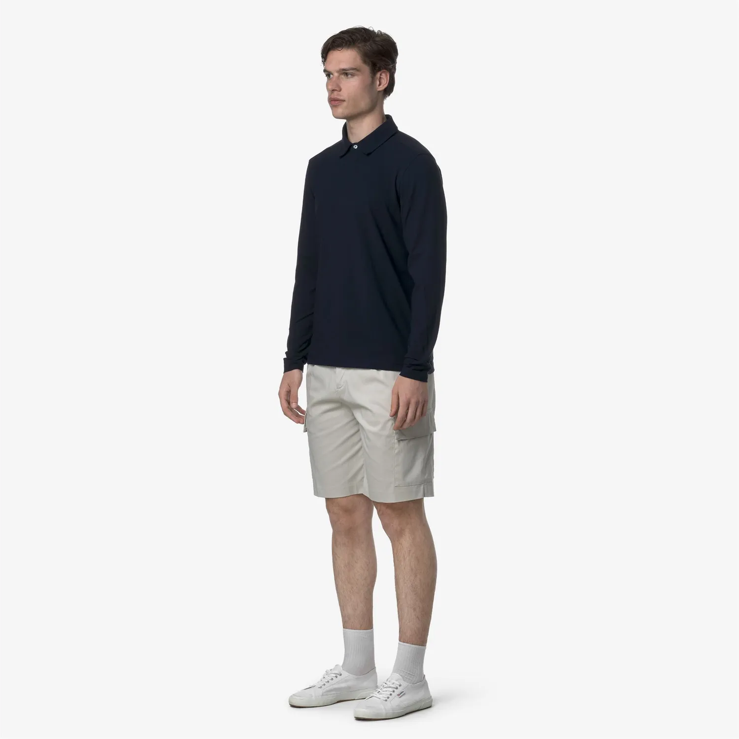 K-Way Serje Twill Tech pantaloni scurti barbati bej cargo