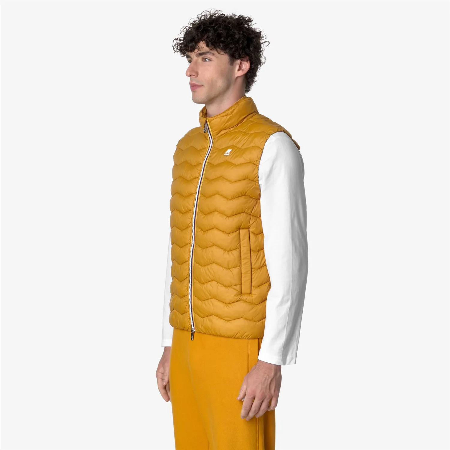 K-Way Valen Quilted Warm vesta barbati galben captusita