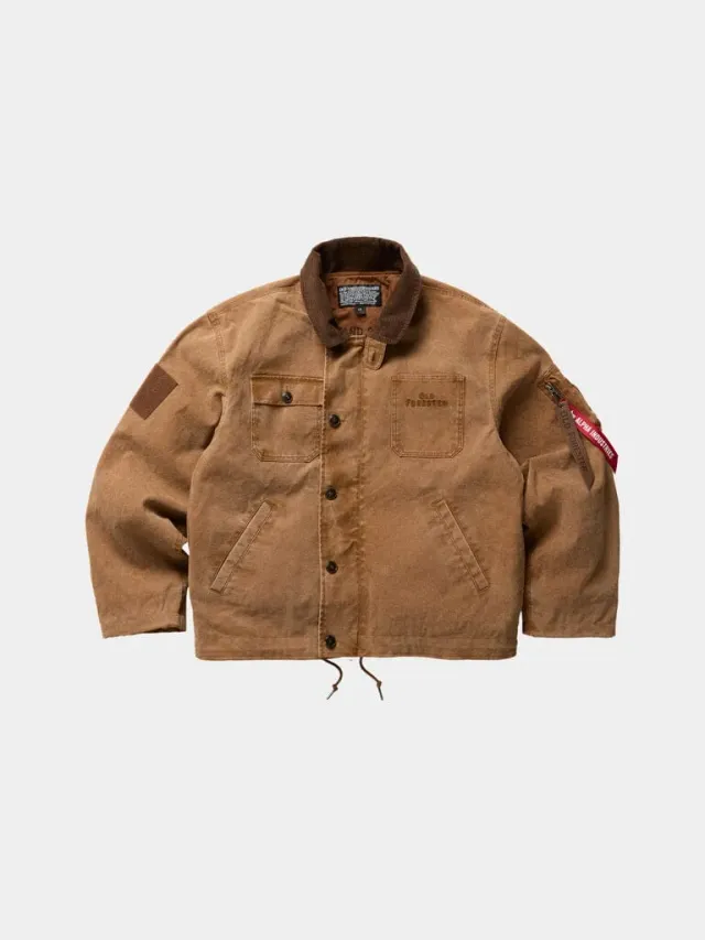 Alpha Industries Old Forester Deck geaca kaki din canvas groasa