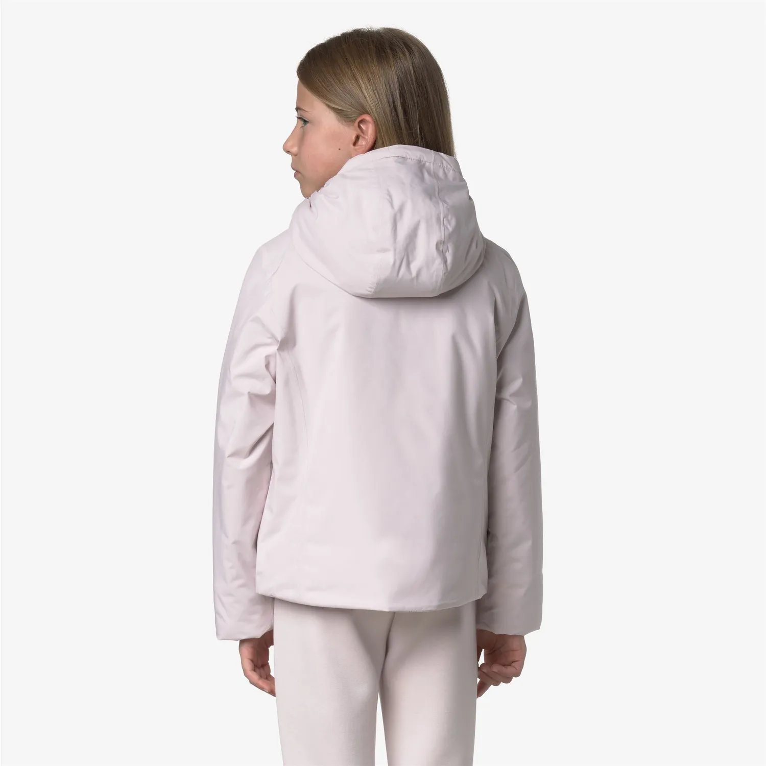 K-Way Lily Soft Touch Marmotta geaca fete roz-gri calduroasa