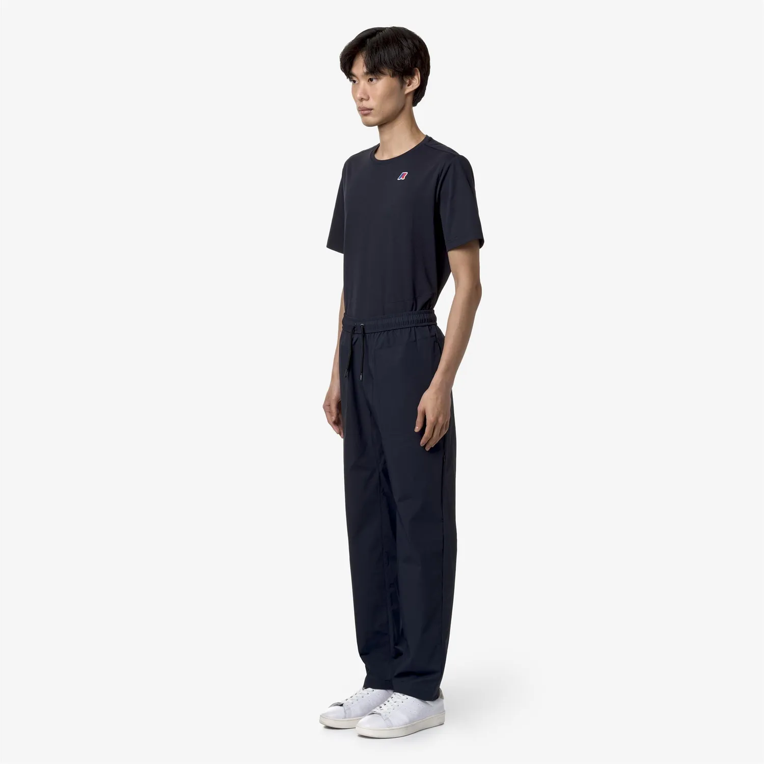 K-Way Med Travel pantaloni albaștri unisex din bumbac