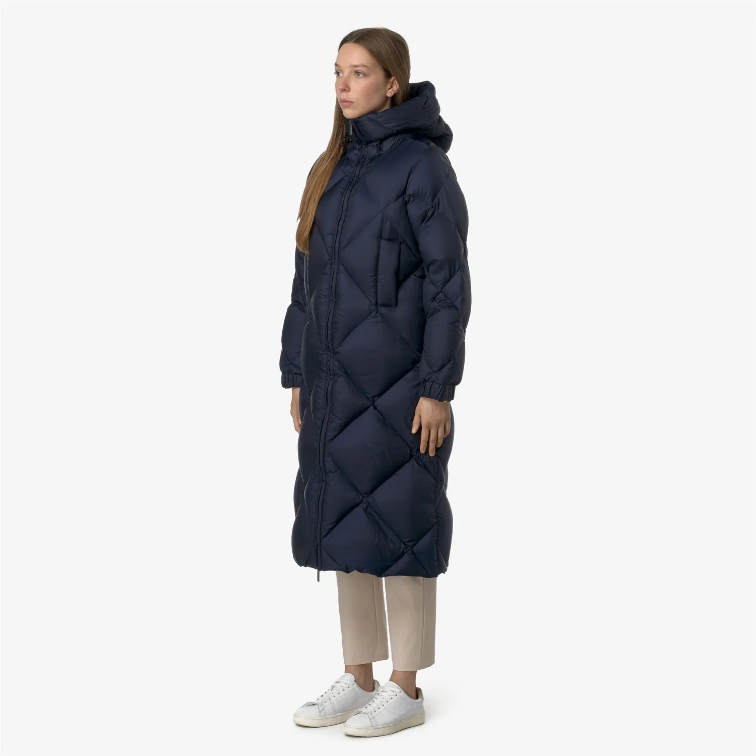 K-Way Neivel K8136EW palton dama albastru lung cu puf