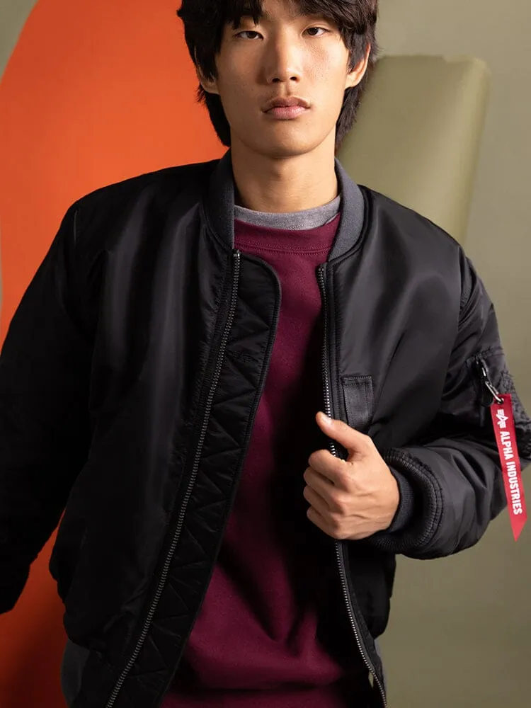 Alpha Industries 1960s MA-1 geaca bomber neagra nailon