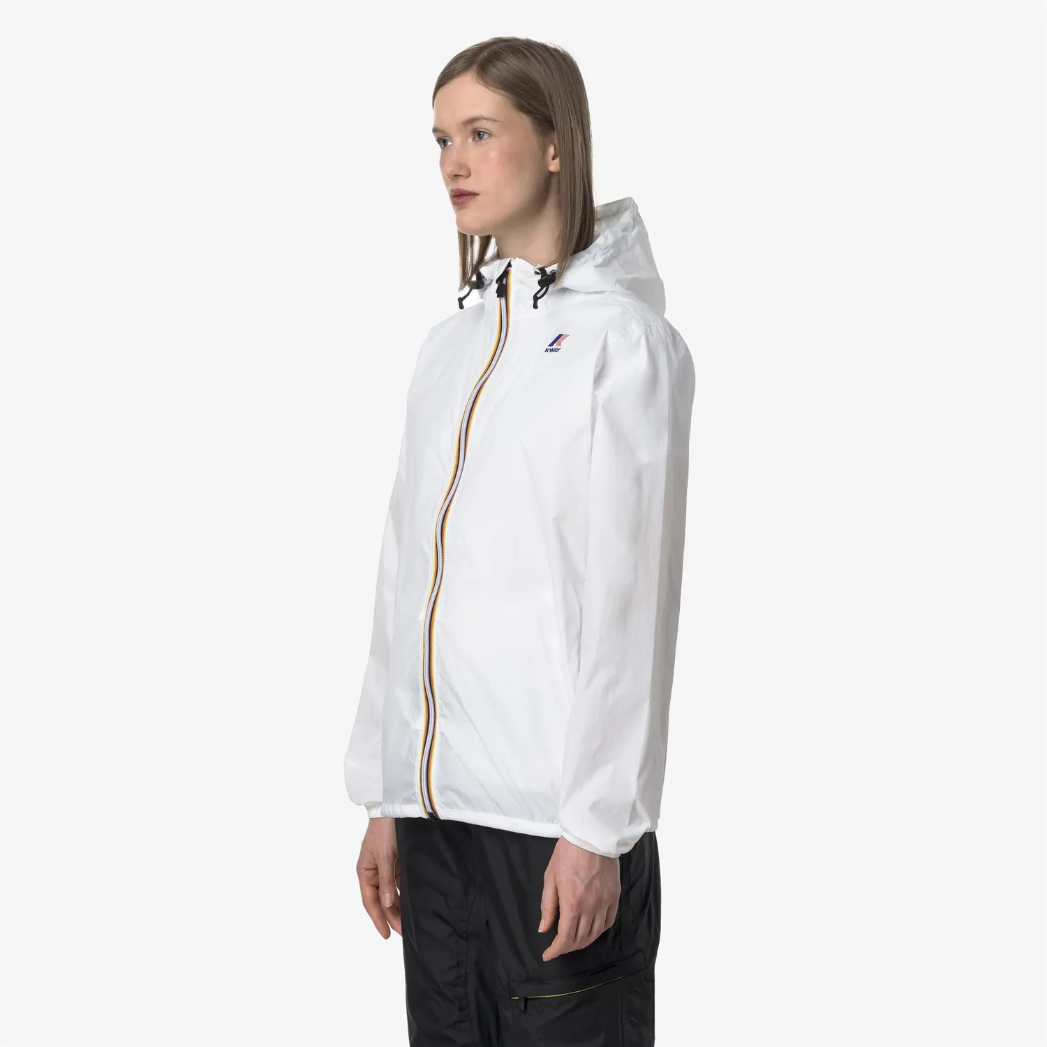 K-Way Le Vrai Claude geaca ploaie unisex White pliabila