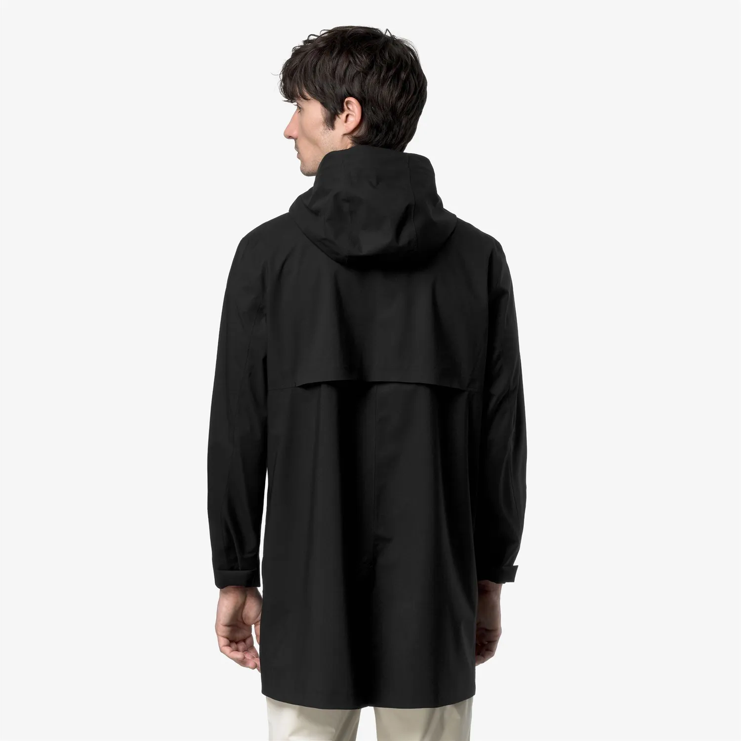 K-Way Tommy Stretch 2L palton barbati negru 3/4 impermeabil