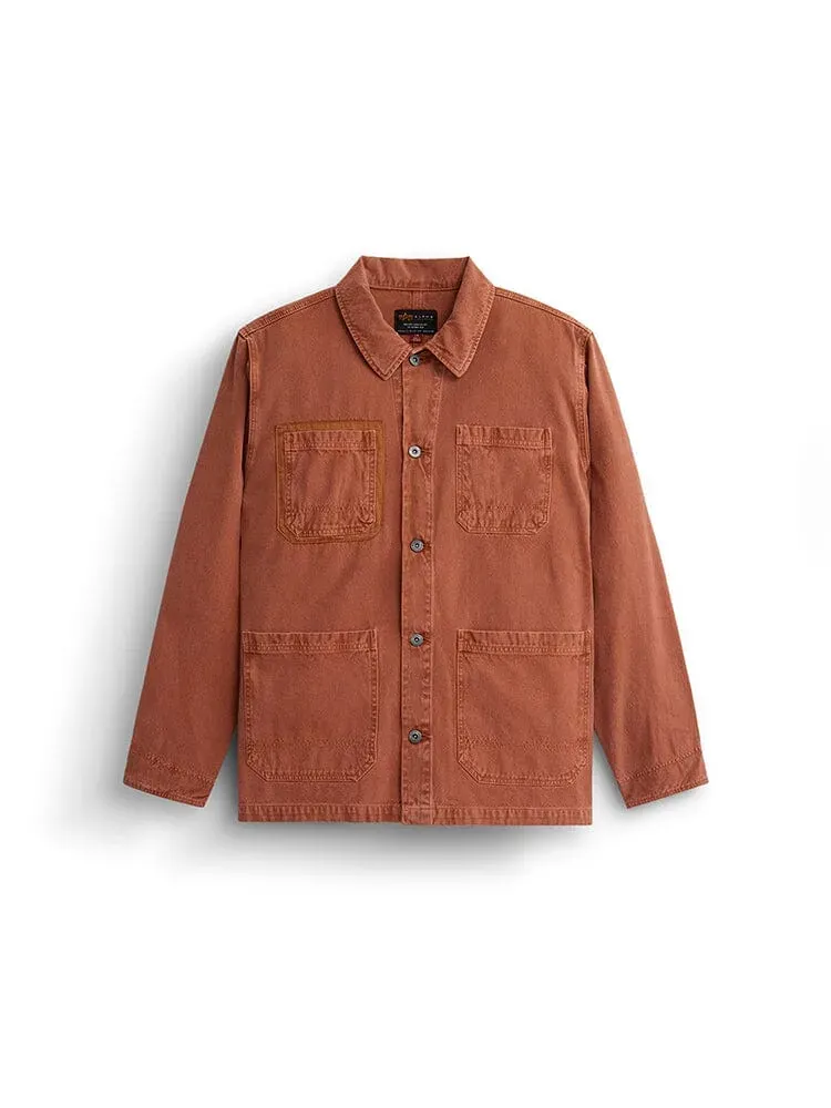 Alpha Industries Chore Coat palton Muted Saffron canvas
