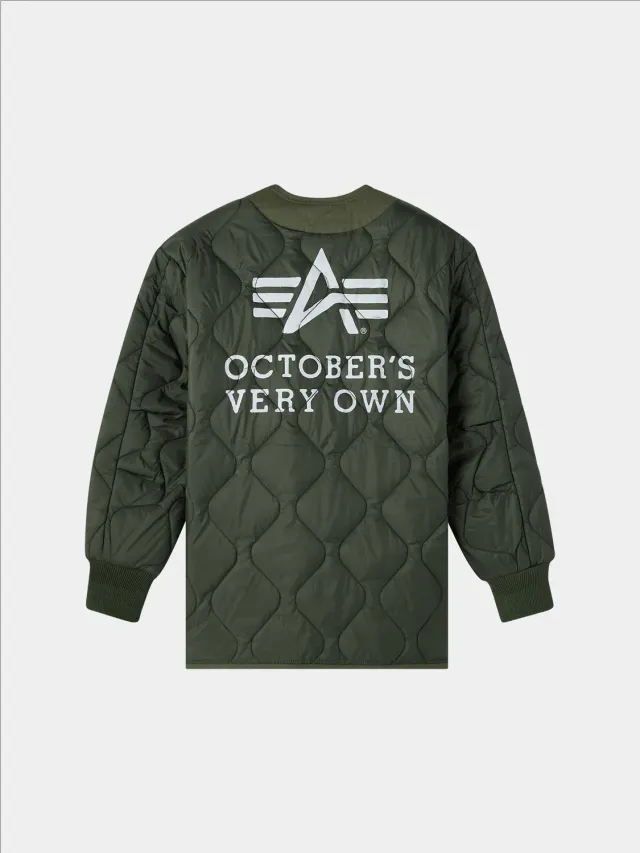 OVO x Alpha Industries ALS/92 geaca matlasata verde relaxata