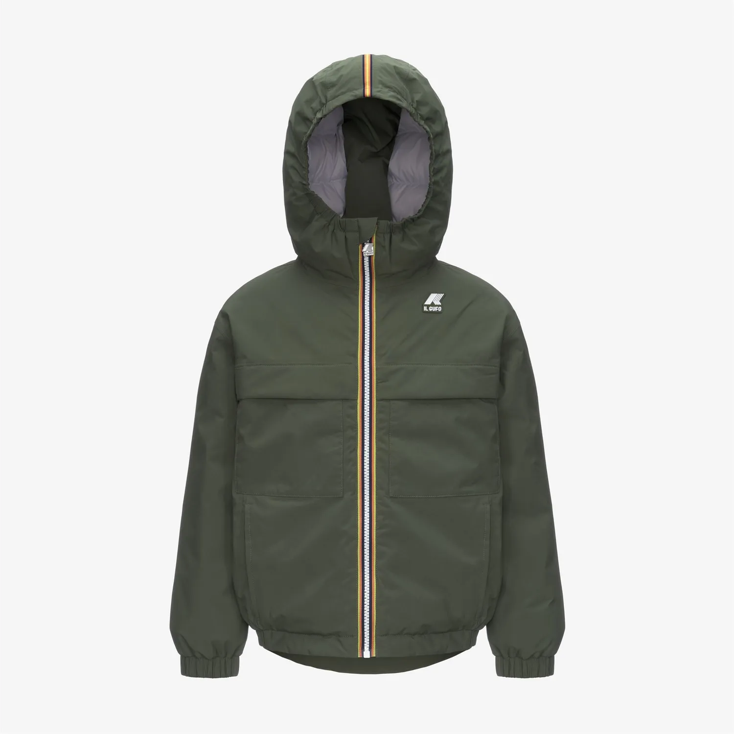 K-Way Diegue geaca baieti Green Cypress cu gluga