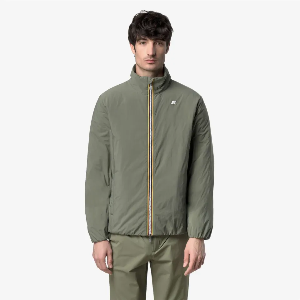 K-Way Valentine Plain Warm geaca scurta verde lichen calduroasa