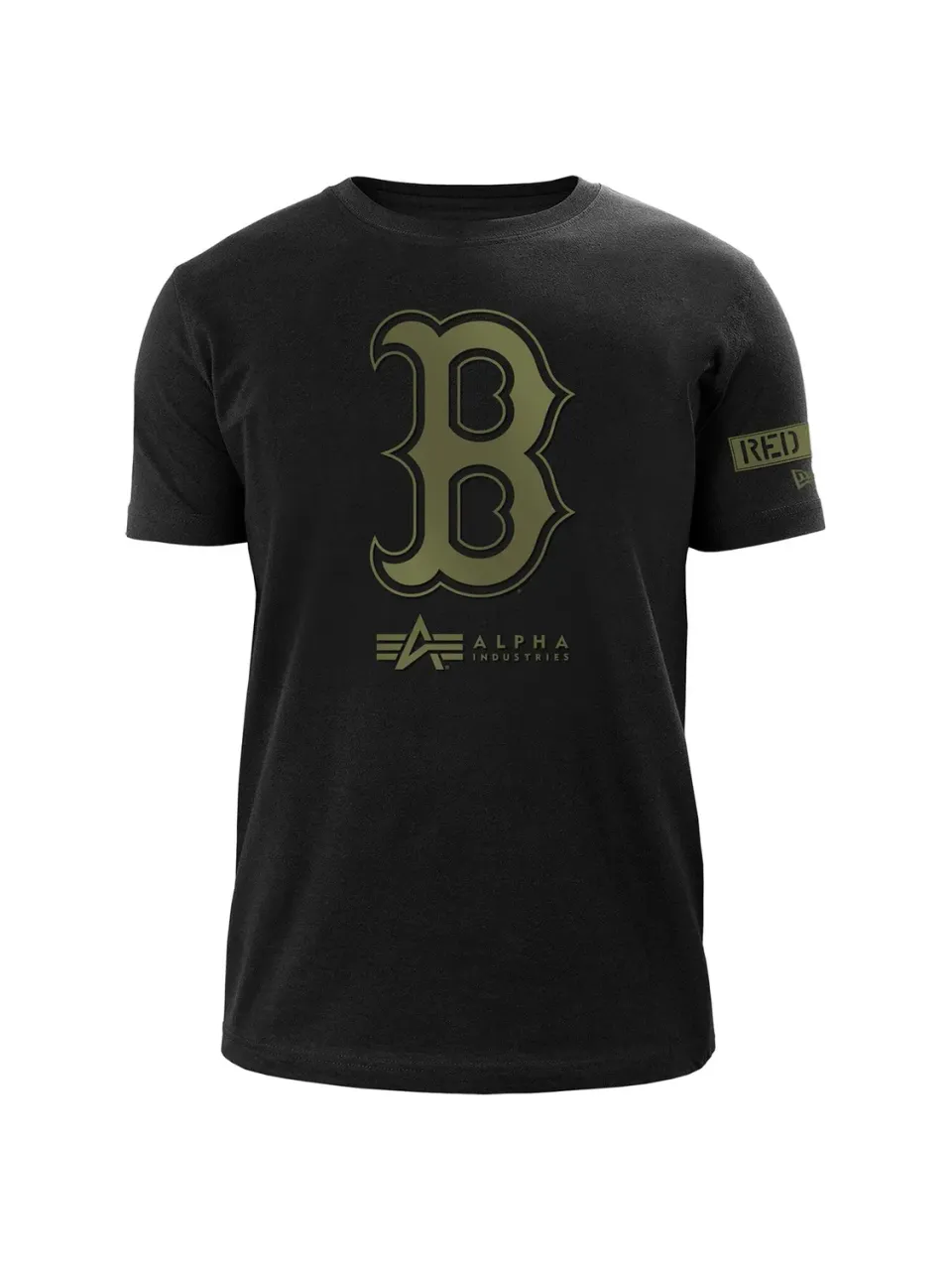 Alpha Industries Boston Red Sox tricou negru din bumbac