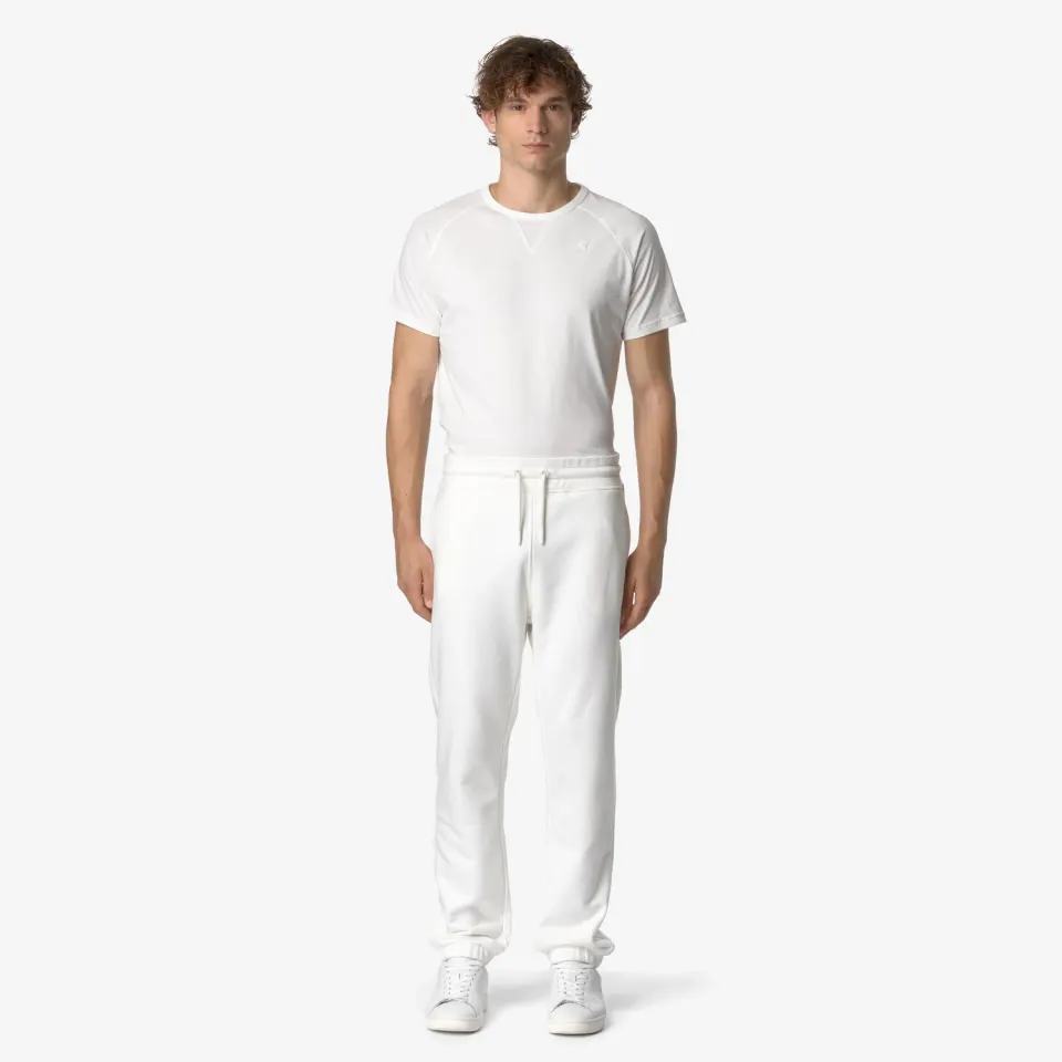 K-Way Mickyel Heavy Fleece pantaloni sport albi caldurosi