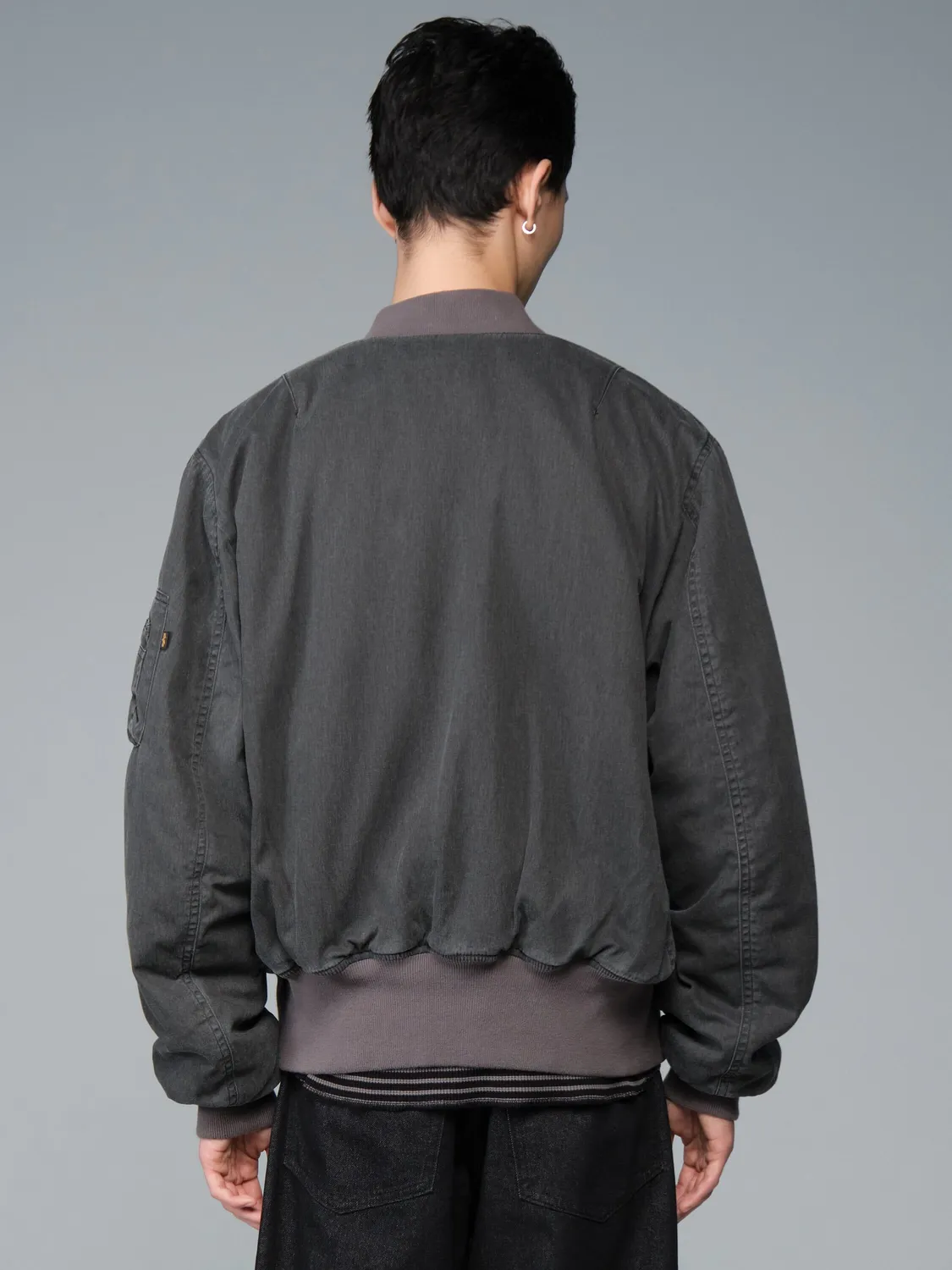 Alpha Industries MA-1 Cotton bomber negru reversibil