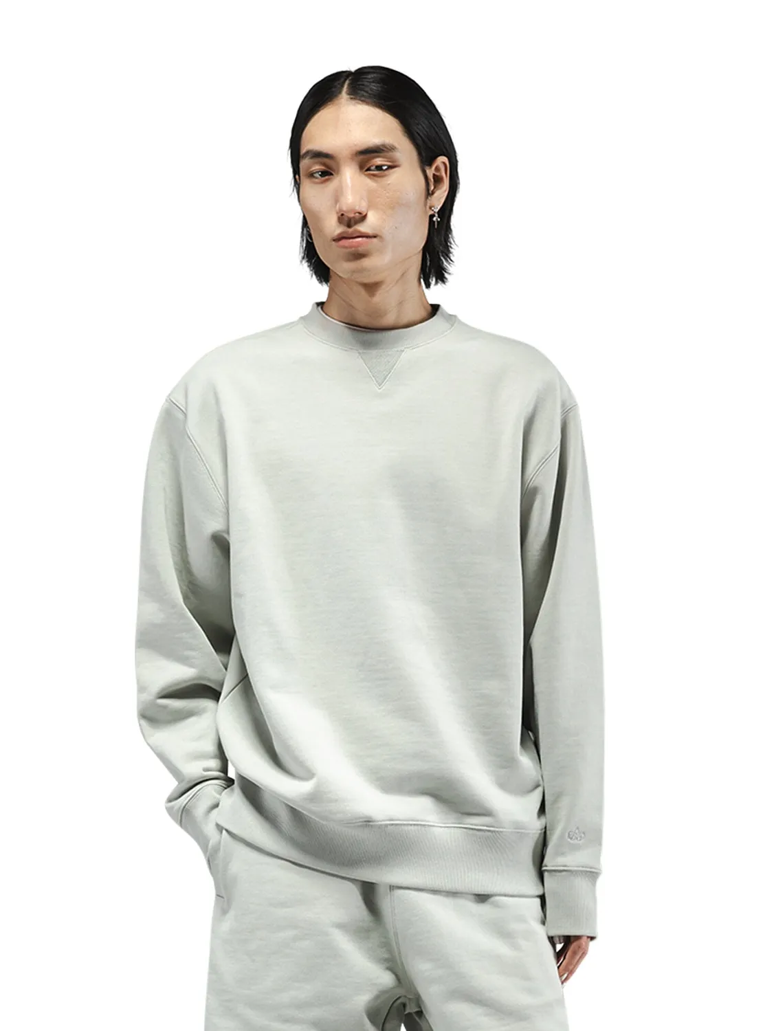 Alpha Industries Essential French Terry Crewneck Gen II bluză gri deschis ușoară