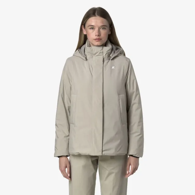 K-Way Marlette K6133YW geaca bej XS-2XL cu gluga