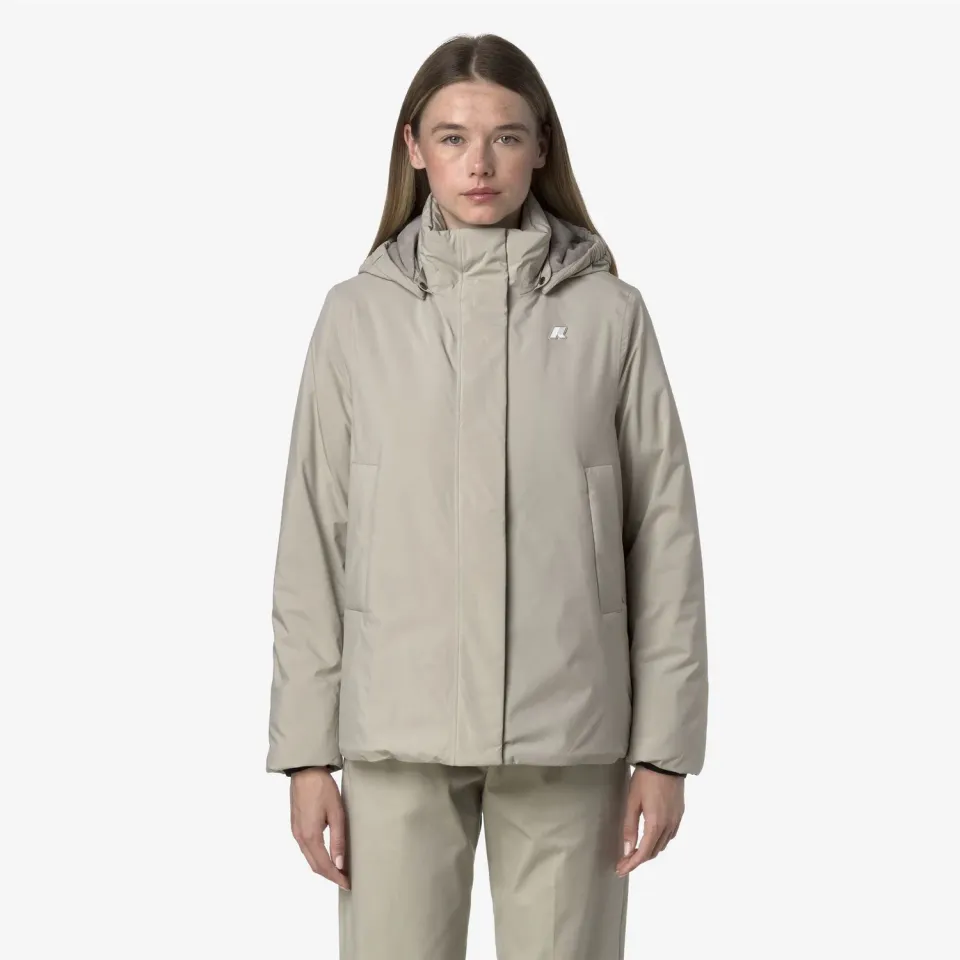 K-Way Marlette K6133YW geaca bej XS-2XL cu gluga