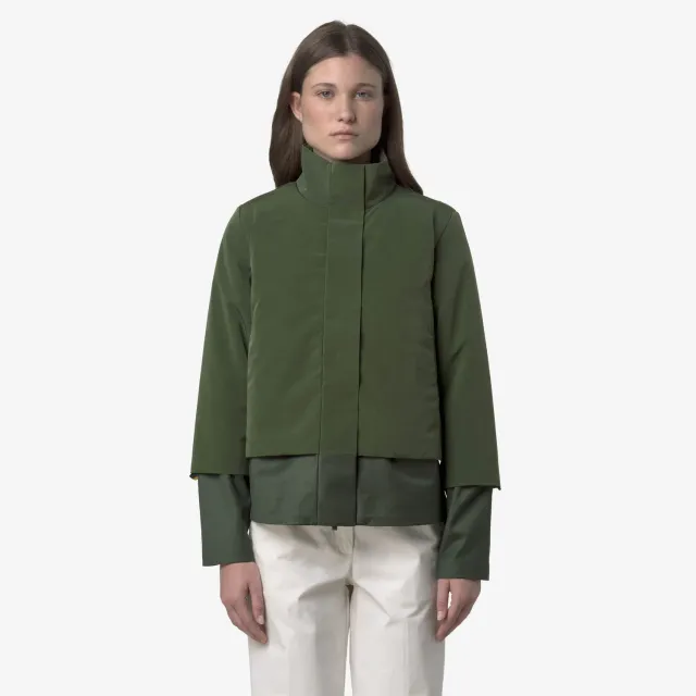 K-Way Isan Wool Nylon Mix geaca dama verde lana